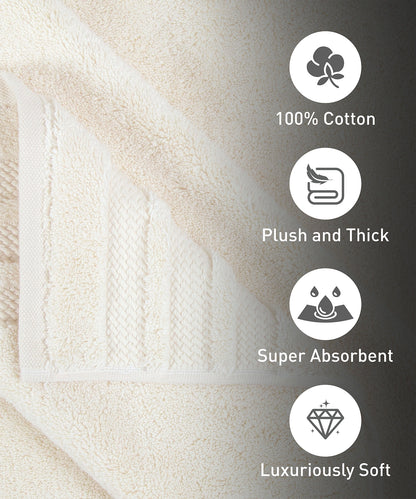Luxury 6 PC Face Towel Set, Linen