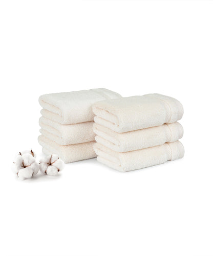 Luxury 6 PC Face Towel Set, Linen