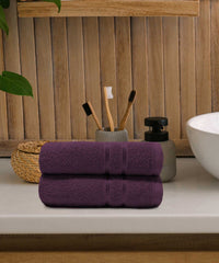 Comfort Living 2Pc Hand Towel ,400 Gsm, Quickly Dry, Black Current