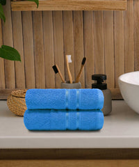Comfort Living 2Pc Hand Towel ,400 Gsm, Quicky Dry, Ocean Blue