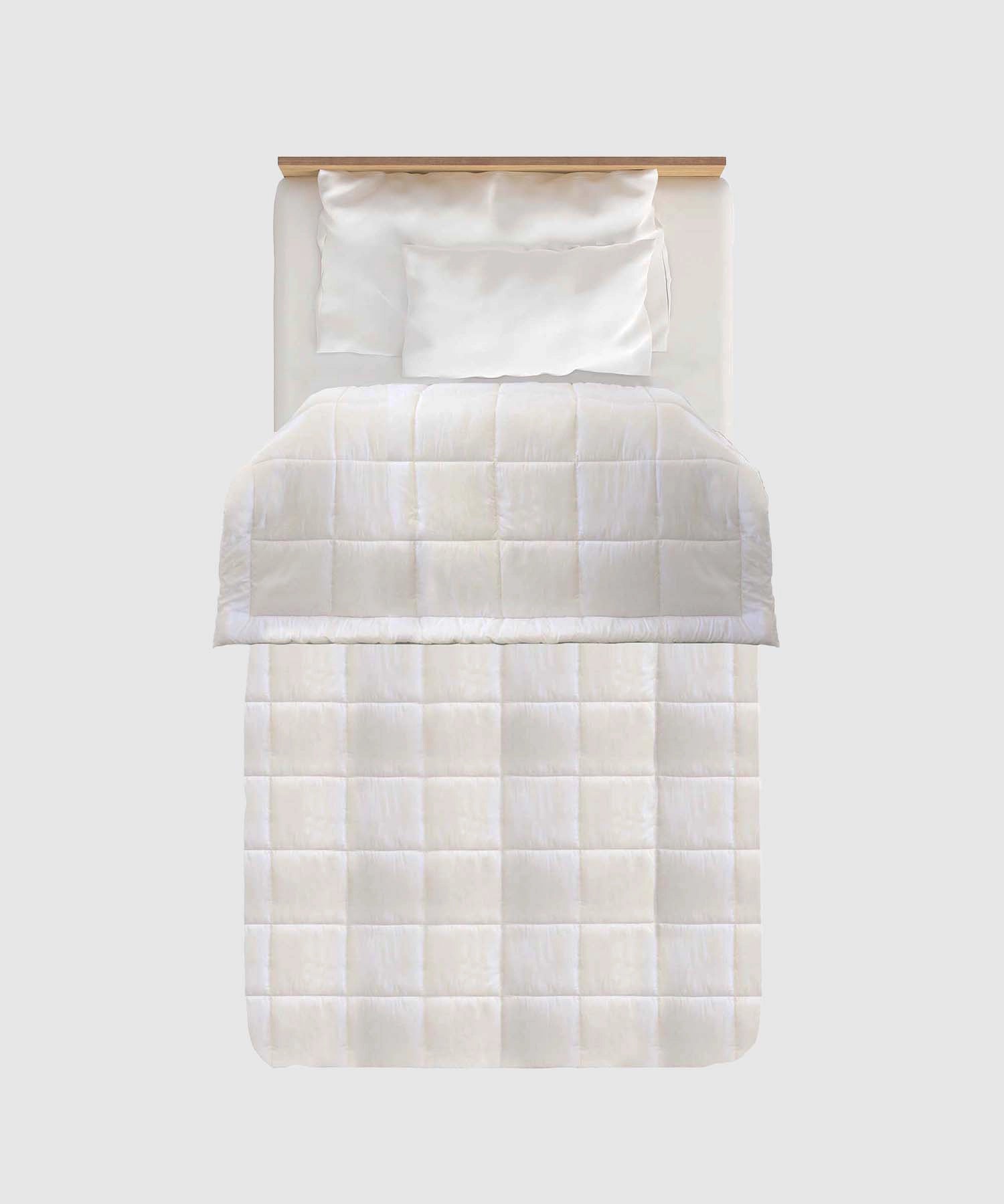 Soft Comfort Single AC Comforter, 200 GSM, Micro Polyester, White Frost