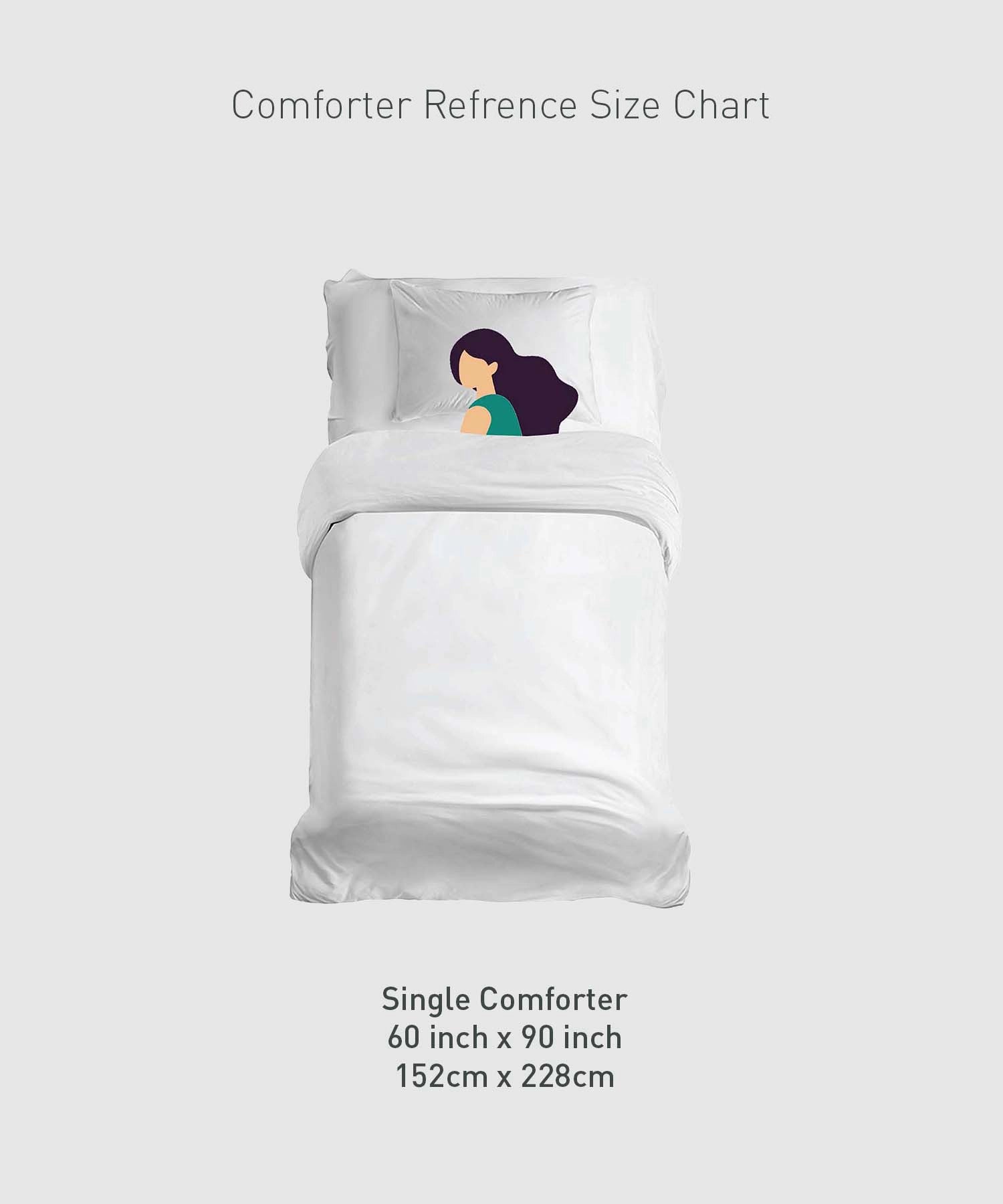 Soft Comfort Single AC Comforter, 200 GSM, Micro Polyester, White Frost