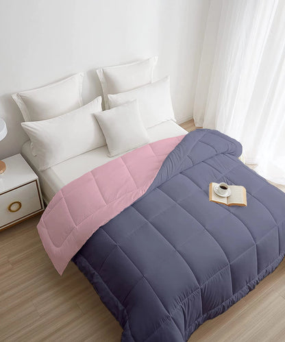 Soft Comfort Double Comforter, 200 GSM, Micro Polyester, Rose Dust