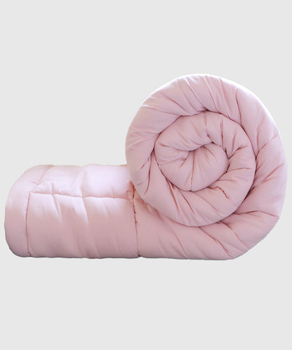 Soft Comfort Double Comforter, 200 GSM, Micro Polyester, Rose Dust