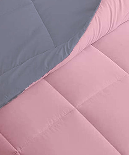 Soft Comfort Double Comforter, 200 GSM, Micro Polyester, Rose Dust