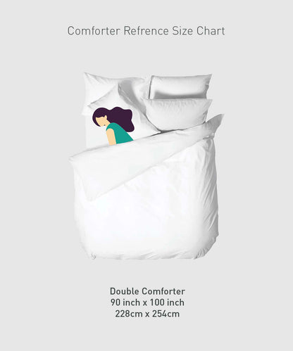 Soft Comfort Double Comforter, 200 GSM, Micro Polyester, Rose Dust