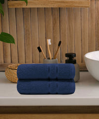 Comfort Living 2Pc Hand Towel ,400 Gsm, Quicky Dry, New Navy