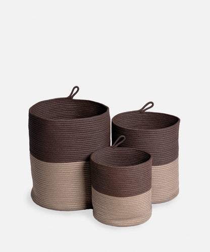 Classic 1 PC Large Laundry Basket, Brown| 100 % Poly Propylene