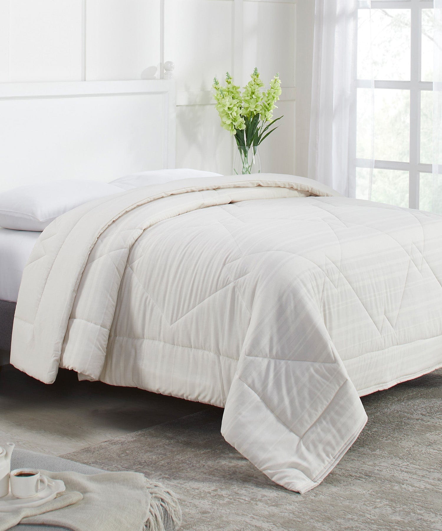 Home Essential Melange Collection King Comforter, 65/35 Cotton/Poly, Evan
