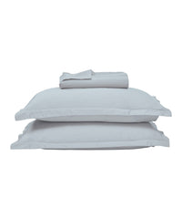 Indulgence Solid King Bedsheet, TEAL- MIST|300 TC Cotton|2 Pillow Covers|Thermal Regulation