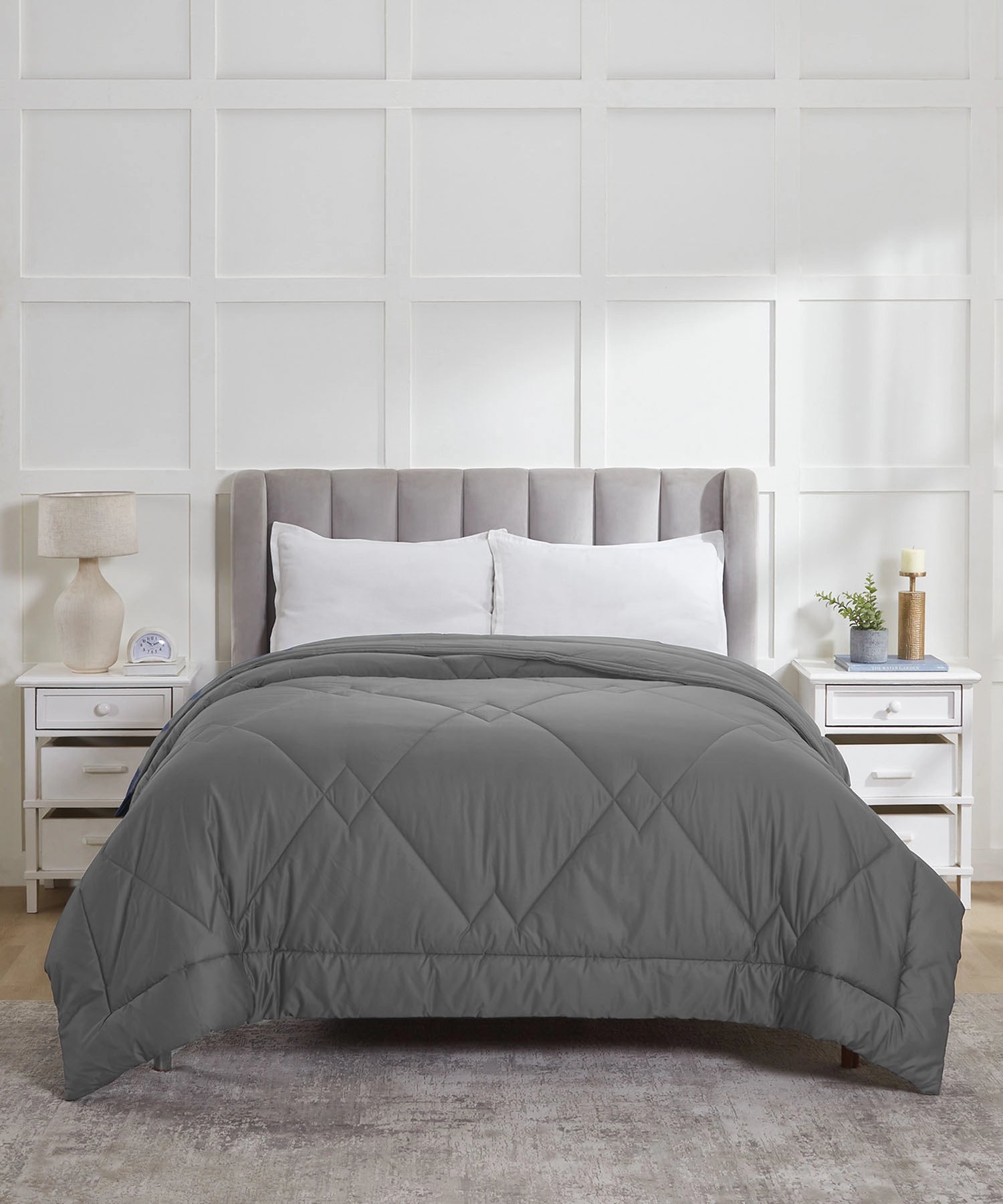 Nectarsoft Signature Comforter,400 Tc, Classic Grey