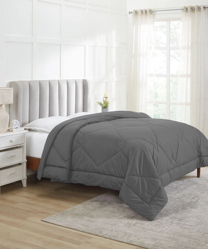 Nectarsoft Signature Comforter,400 Tc, Classic Grey