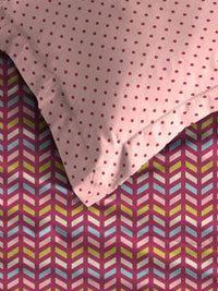Urban Comfort Queen Bedsheet, Party Mood Pink| 144TC Cotton| 2 Pillow Covers
