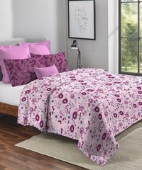Urban Comfort Double AC Comforter, Desert Garden Pink |120GSM Cotton