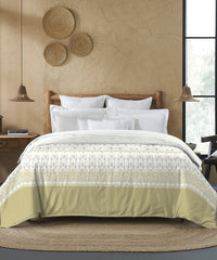 Sanskriti Double AC Blanket/Comforter, Jamdani Green|144 TC-150 GSM Cotton