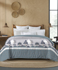 Sanskriti Pichwai Blue Double AC Comforter, 144TC, 150GSM, 100% Cotton, Ornamental,  Blue
