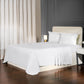 Nectarsoft Luxe Living Solid King Bedsheet ,300 TC ,100% Cotton, Watson, Snow White