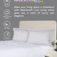 Nectarsoft Luxe Living Solid King Bedsheet ,300 TC ,100% Cotton, Watson, Snow White