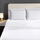 Nectarsoft Luxe Living Solid King Bedsheet ,300 TC ,100% Cotton, Watson, Snow White