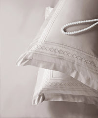 Nectarsoft Luxe Living Solid King Bedsheet Set, Watson, Powder Puff|300 TC Cotton| 2 Pillow Cover