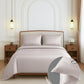 Nectorsoft Luxe Living Solid King Bedsheet Set, Windsor, Powder Puff|300 TC Cotton| 2 Pillow Cover