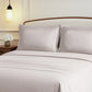 Nectorsoft Luxe Living Solid King Bedsheet Set, Windsor, Powder Puff|300 TC Cotton| 2 Pillow Cover