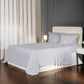Nectarsoft Luxe Living Solid King Bedsheet ,300 TC ,100% Cotton, Hilton, Silver Cloud