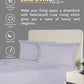 Nectarsoft Luxe Living Solid King Bedsheet ,300 TC ,100% Cotton, Hilton, Silver Cloud