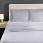 Nectarsoft Luxe Living Solid King Bedsheet ,300 TC ,100% Cotton, Hilton, Silver Cloud