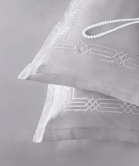Nectarsoft Luxe Living Solid King Bedsheet Set, Renoir, Silver Cloud|300 TC Cotton|2 Pillow Cover