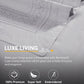 Nectarsoft Luxe Living Solid King Bedsheet Set, Watson, Silver Cloud|300 TC Cotton| 2 Pillow Cover