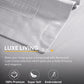 Nectarsoft Luxe Living Solid King Bedsheet Set, Windsor, Silver Cloud|300 TC Cotton| 2 Pillow Cover