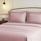 Nectorsoft Luxe Living Solid King Bedsheet Set, Windsor, Peach Bloom|300 TC Cotton| 2 Pillow Cover