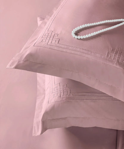 Nectorsoft Luxe Living Solid King Bedsheet Set, Windsor, Peach Bloom|300 TC Cotton| 2 Pillow Cover