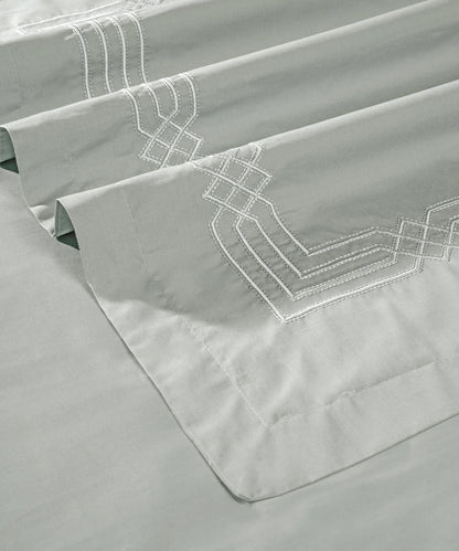 Nectarsoft Luxe Living Solid King Bedsheet ,300 TC ,100% Cotton,Renoir, Desert Sage