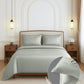 Nectorsoft Luxe Living Solid King Bedsheet Set, Windsor, Desert Sage|300 TC Cotton| 2 Pillow Cover