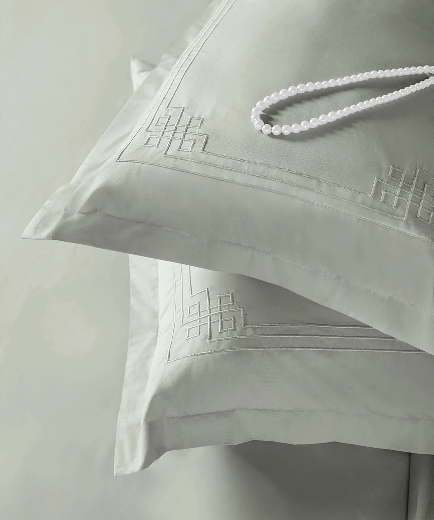 Nectorsoft Luxe Living Solid King Bedsheet Set, Windsor, Desert Sage|300 TC Cotton| 2 Pillow Cover