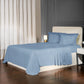 Nectarsoft Luxe Living Solid King Bedsheet ,300 TC ,100% Cotton,Hilton, Blue Shadow