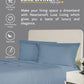 Nectarsoft Luxe Living Solid King Bedsheet ,300 TC ,100% Cotton,Hilton, Blue Shadow