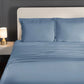 Nectarsoft Luxe Living Solid King Bedsheet ,300 TC ,100% Cotton,Hilton, Blue Shadow