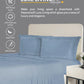 Nectarsoft Luxe Living Solid King Bedsheet ,300 TC ,100% Cotton, Renoir, Blue Shadow
