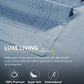 Nectarsoft Luxe Living Solid King Bedsheet Set, Watson, Blue Shadow|300 TC Cotton| 2 Pillow Cover