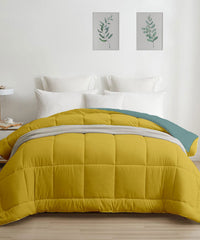 Soft Comfort Solid Double AC Comforter, Tipsy Torquoise|200 GSM Micro Polyester|Reversible