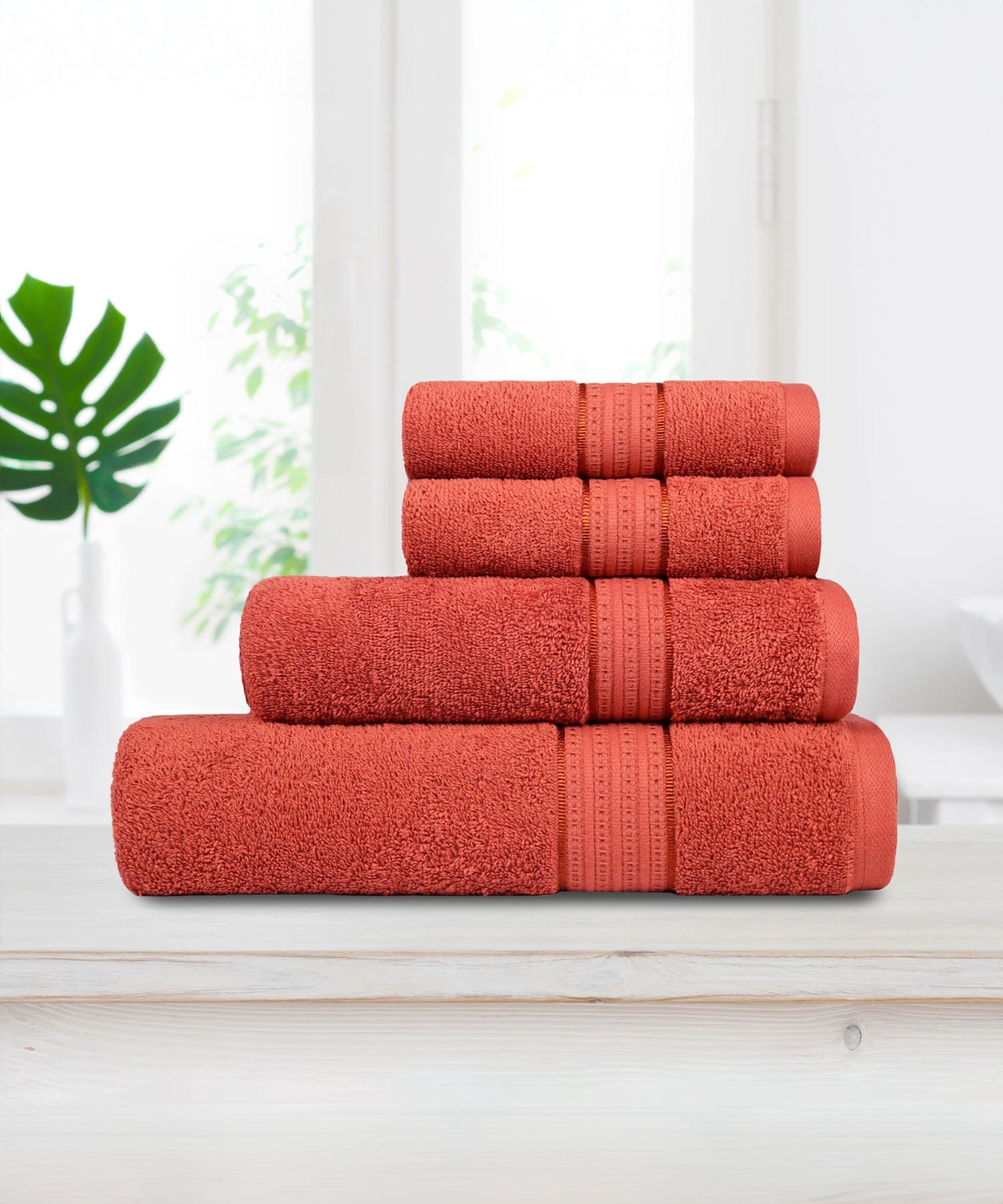 CARNIVAL TOWEL,100% Cotton,Durable,Super Soft, RED RUST