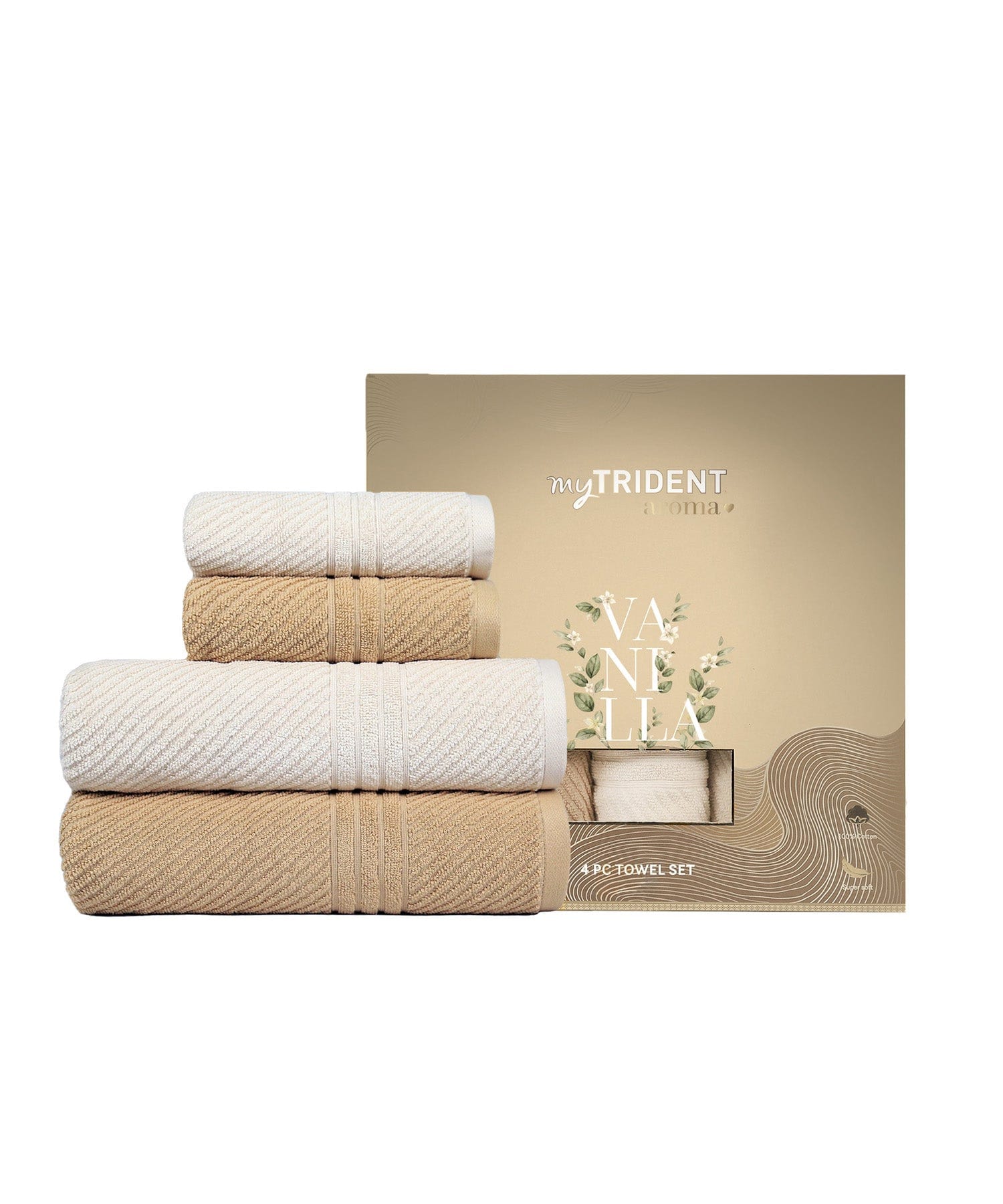 AROMA TOWEL,100% Cotton,Durable,Super Soft, VANILLA