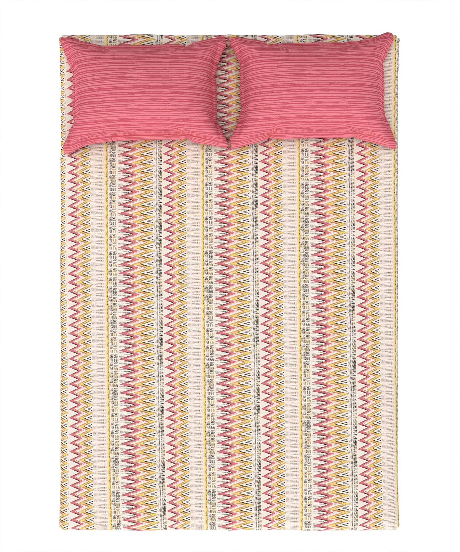 Carnival Bedsheet, 144 TC , 100% Cotton  Joie Pink