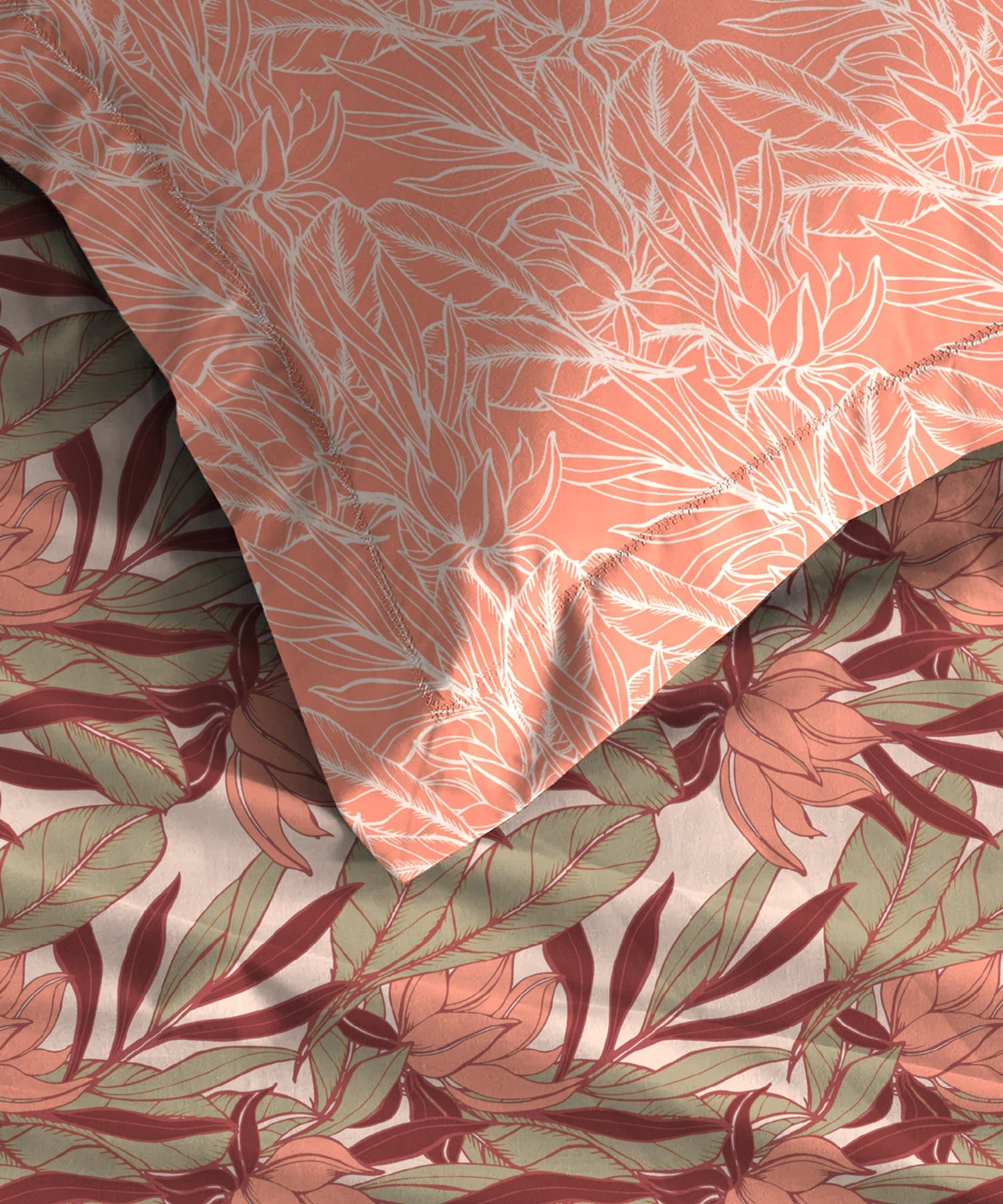 Comfort Living Single Bedsheet Set 120 TC, 100% Cotton, Bloomsberry Peach