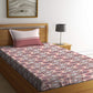 Urban Comfort Delicate Blush Single Bedsheet With 1 Pillow Cover, 144TC, 100% Cotton, Multicolor