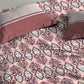 Urban Comfort Queen Bedsheet Set, Delicate Blush|144 TC Cotton|2 Pillow Covers