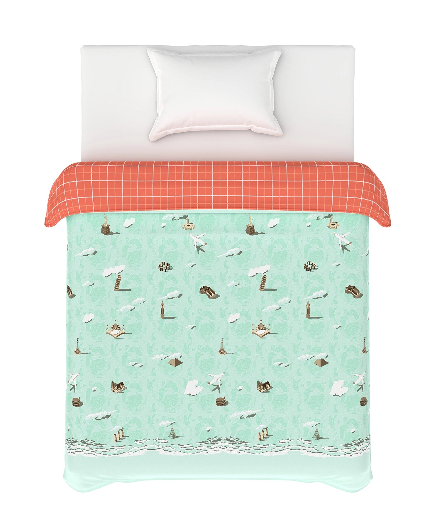 Juniors , 144 Tc, 100% Cotton,Single Comforter , Atlas